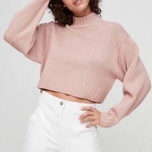 Aritzia Pink Knit Sweater